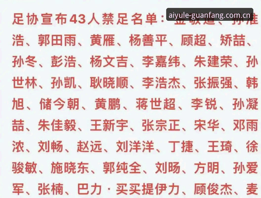 5个关键点看懂足协第三批禁足名单的行业警示